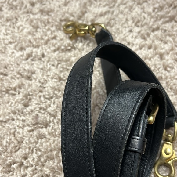 Black leather belt with claw clasp replacement belt - Picture 2 of 6